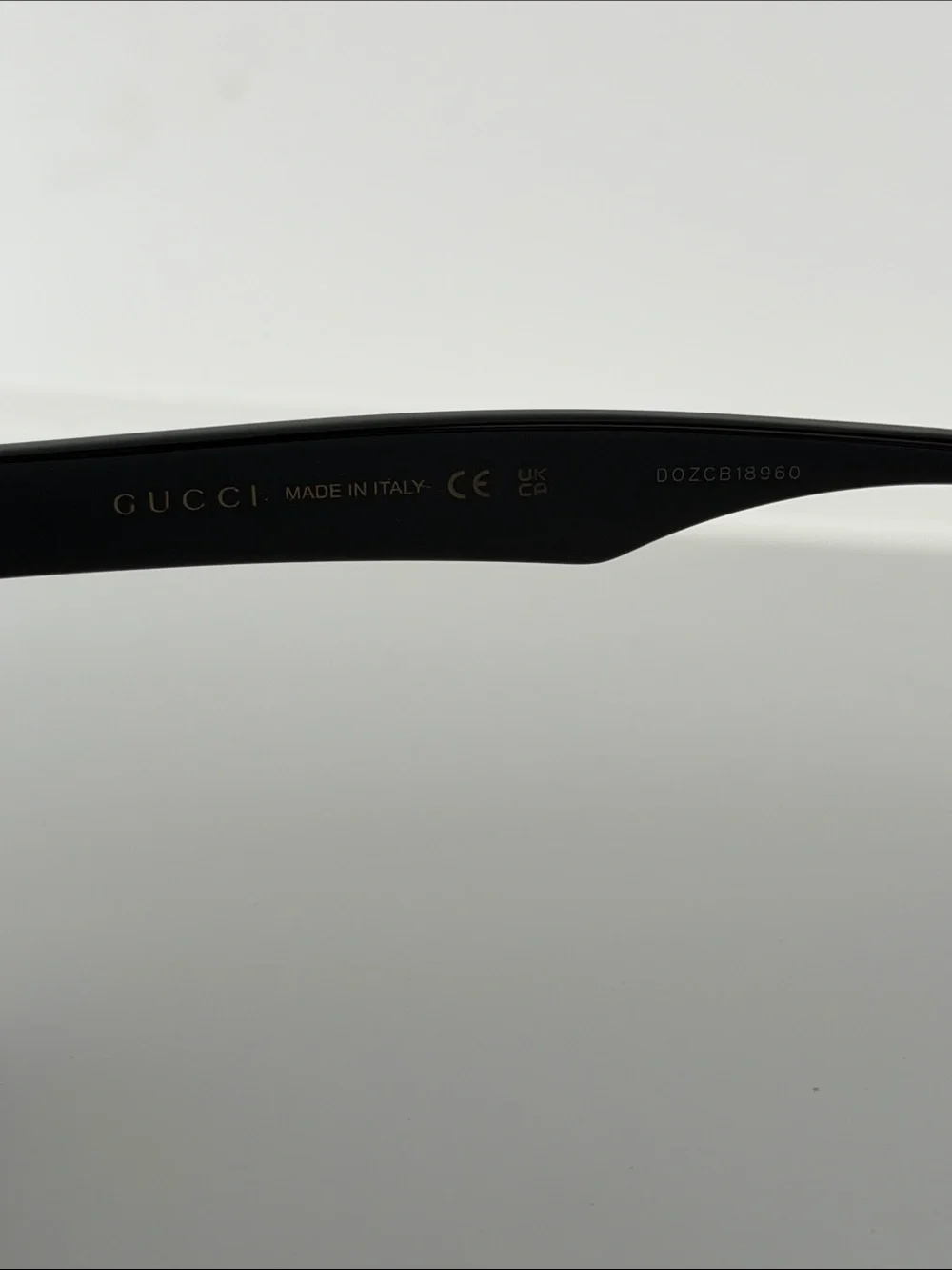 Gucci Black Sunglasses with Brown Lenses and Velvet Case
